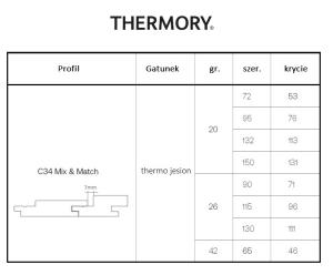 Deska elewacyjna thermo jesion C34 (3D) Thermory Select